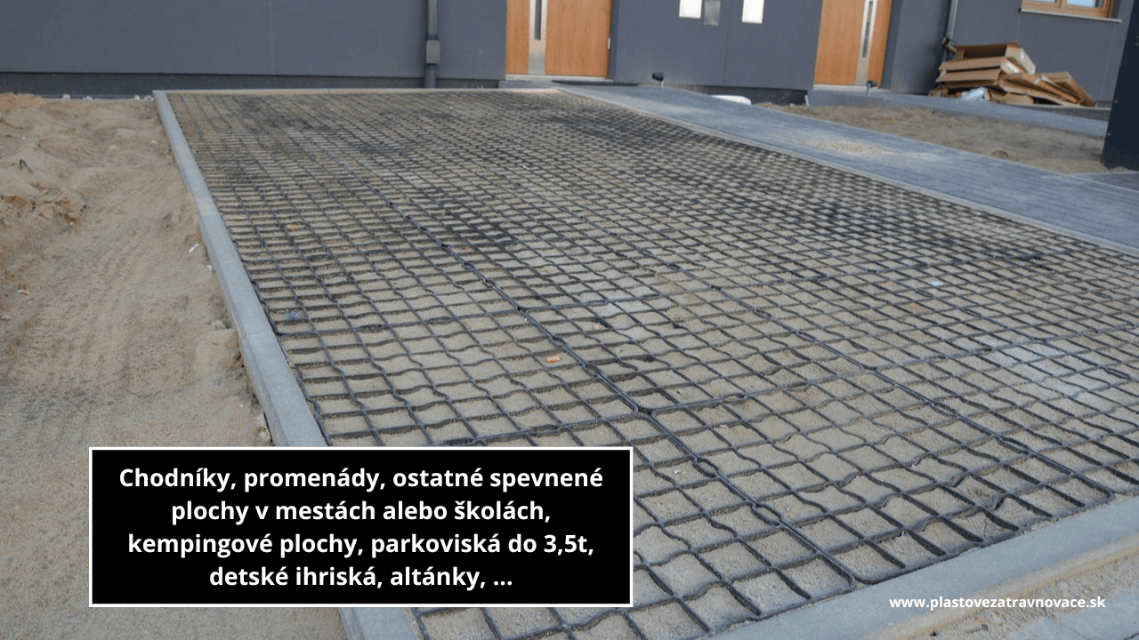 parkovacie miesto pred rodinným domom spevné zatrávňovacou dlažbou