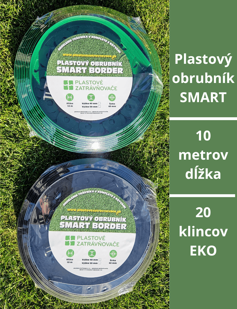 záhradný lem na oddelenie záhonu v rolke 10 metrov s kotvami