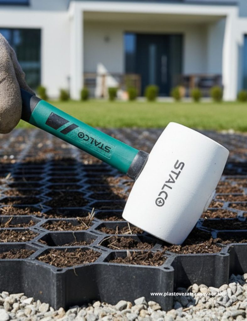 gumené kladivo stalco s bielou hlavou na montáž plastových zatrávňovačov